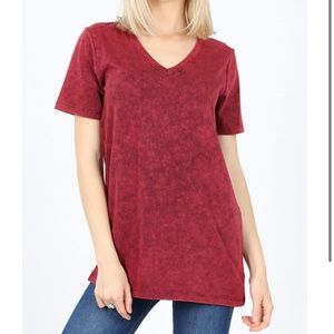 Red Distressed Tee